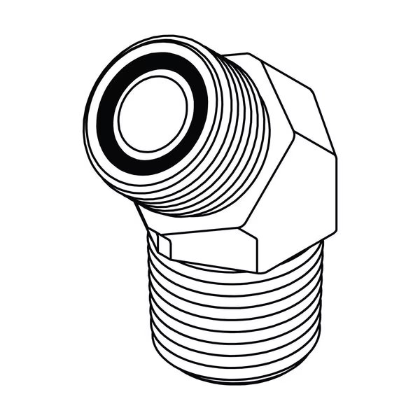 Hydraulic Fitting-Steel10MORFS-08MP 45, Tompkins, Mfr#: FF2503-10-08